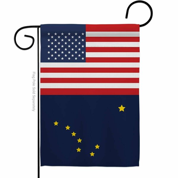 Guarderia 13 x 18.5 in. USA Alaska American State Vertical Garden Flag with Double-Sided GU3912271